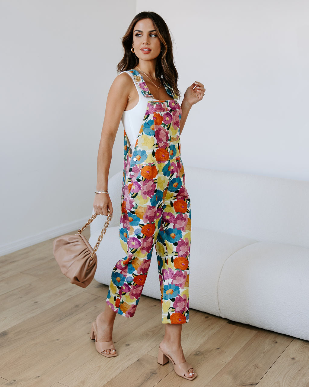 Floral Oasis Cotton Jumpsuit Oshnow