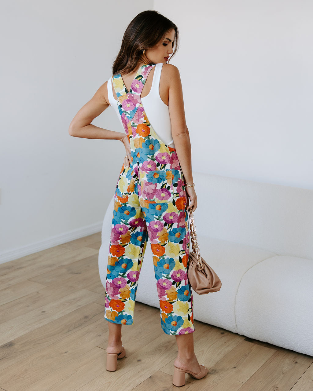 Floral Oasis Cotton Jumpsuit Oshnow