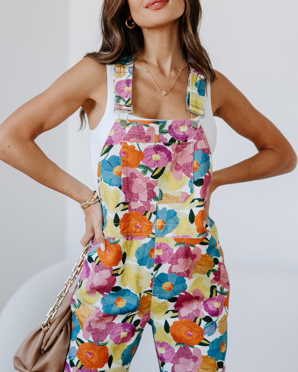 Floral Oasis Cotton Jumpsuit Oshnow