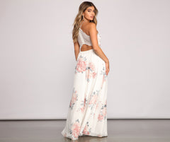 Forever Gorgeous Floral Chiffon Maxi Dress Oshnow