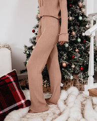 Fran Cotton Blend Ribbed Pants - Camel Oshnow