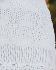Francisco Cotton Crochet Mini Skirt - Ivory