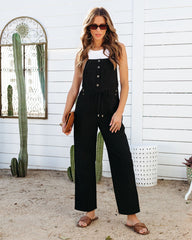 Fresno Pocketed Jumpsuit - Black Oshnow