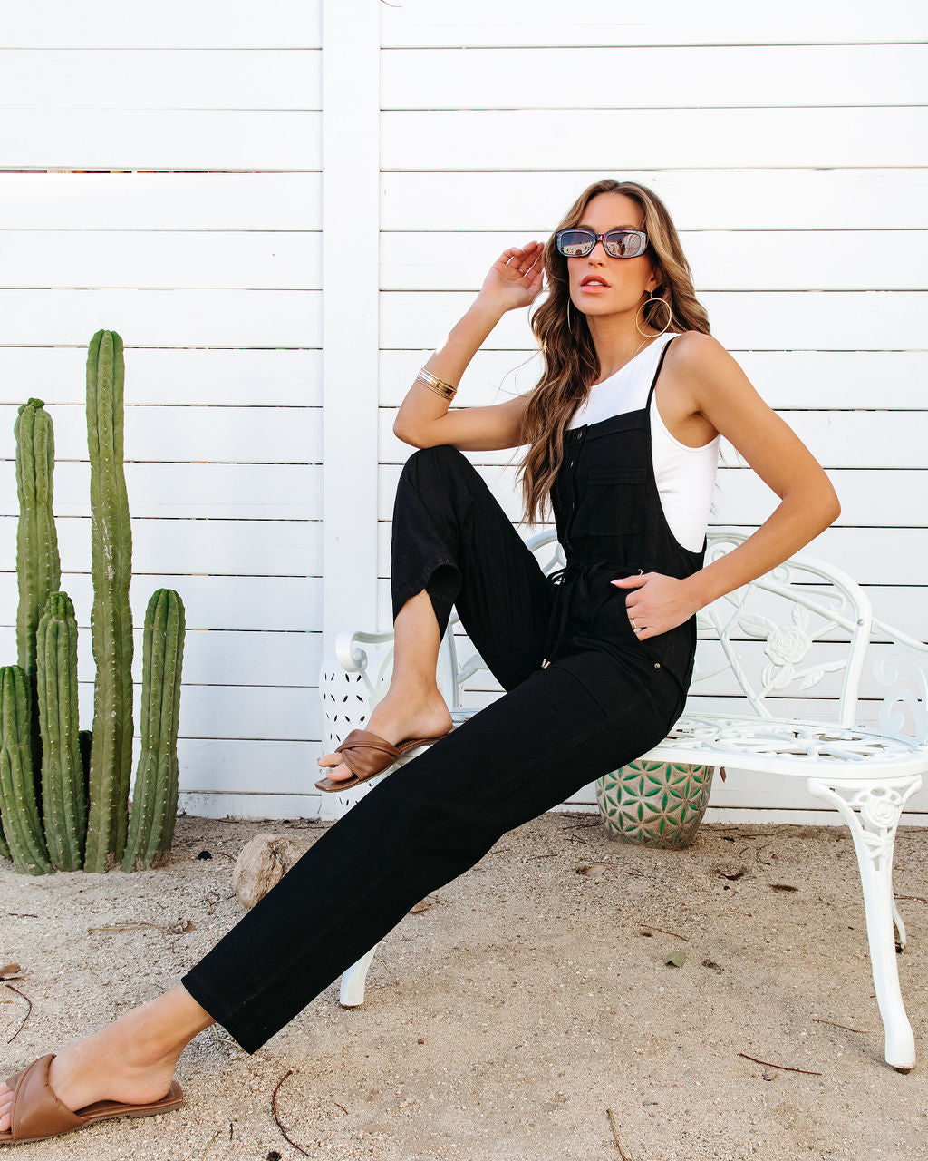 Fresno Pocketed Jumpsuit - Black Oshnow