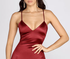 Fuego Satin Mini Dress Oshnow