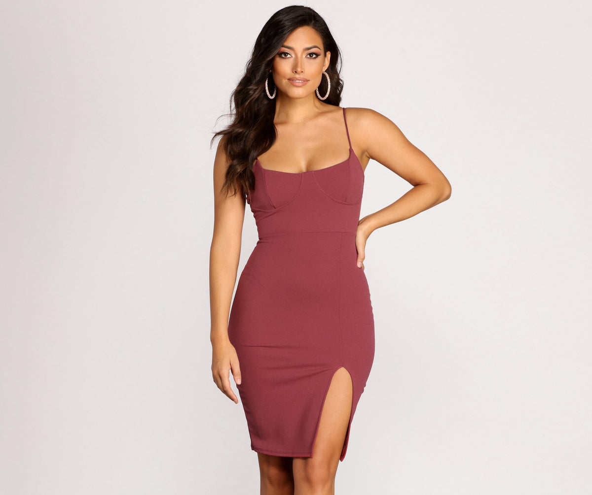 Get A Move On Crepe Midi Dress Oshnow