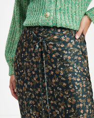 Great Impressions Satin Floral Midi Skirt - SALE Oshnow