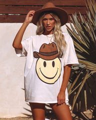 Happy Out West Relaxed Cotton Tee Oshnow