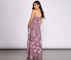 Hila Floral Chiffon A-Line Dress Oshnow