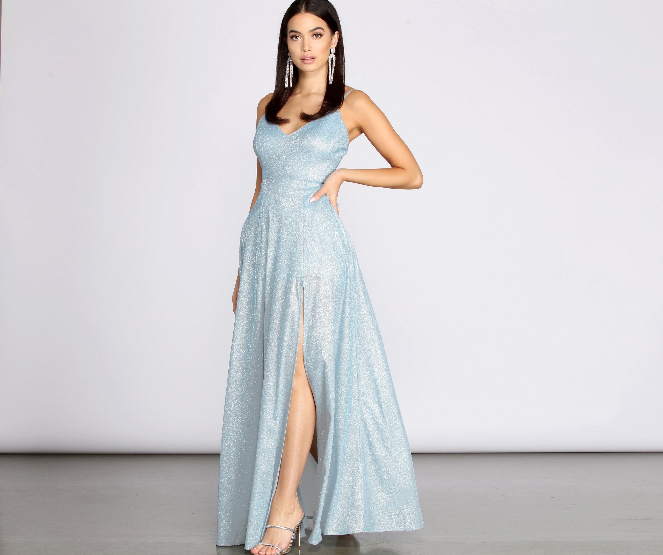 Holland Glitter A-Line Dress Oshnow