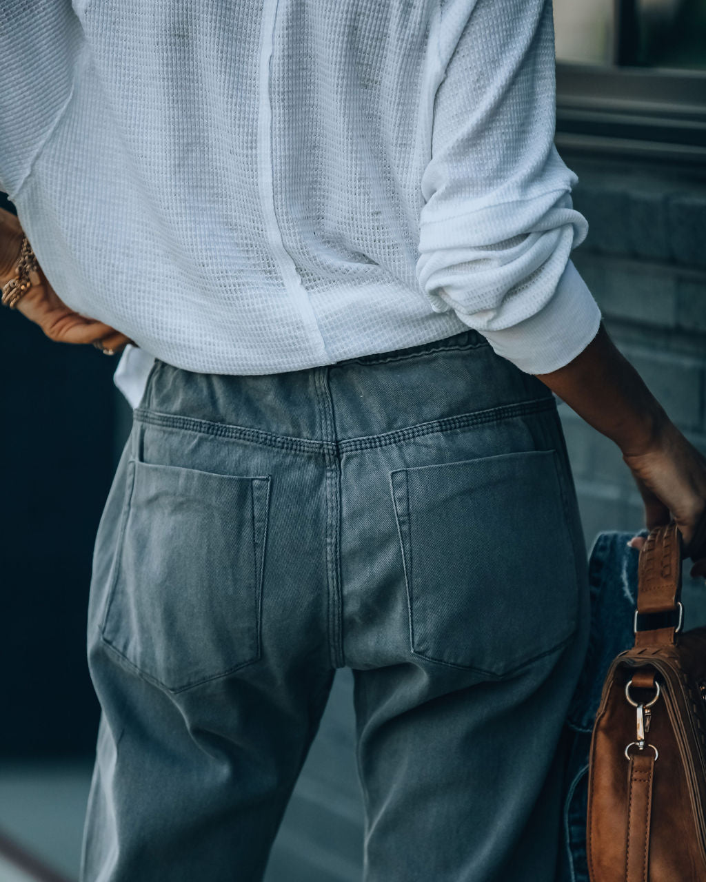 Huddy Cotton Pocketed Denim Joggers Oshnow