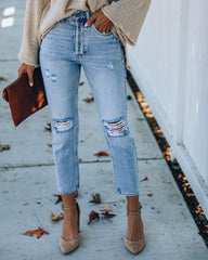 Dani Distressed High Rise Denim