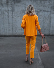 Boss Up Pocketed High Rise Pants - Orange