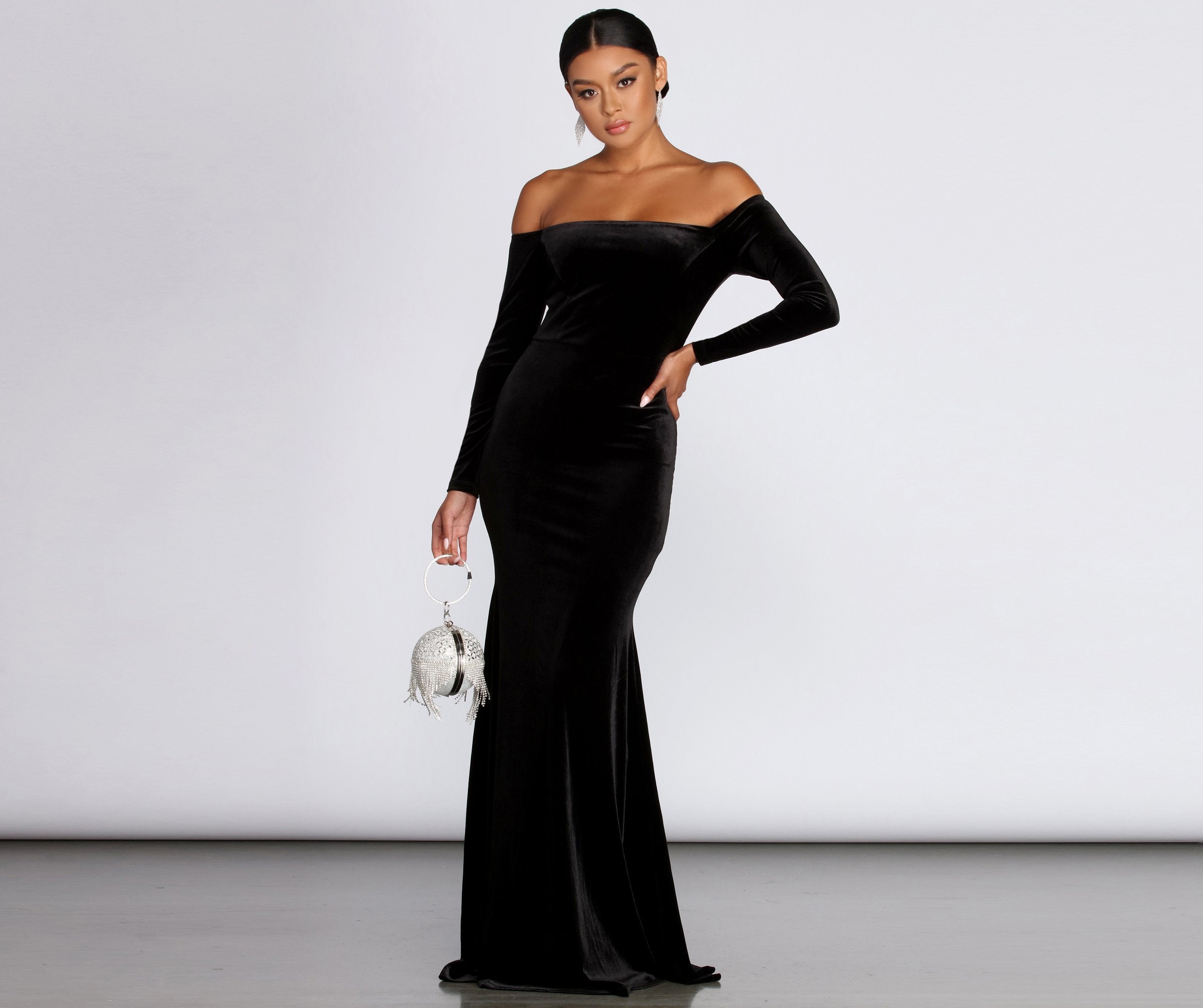 Ida Velvet Formal Gown Oshnow