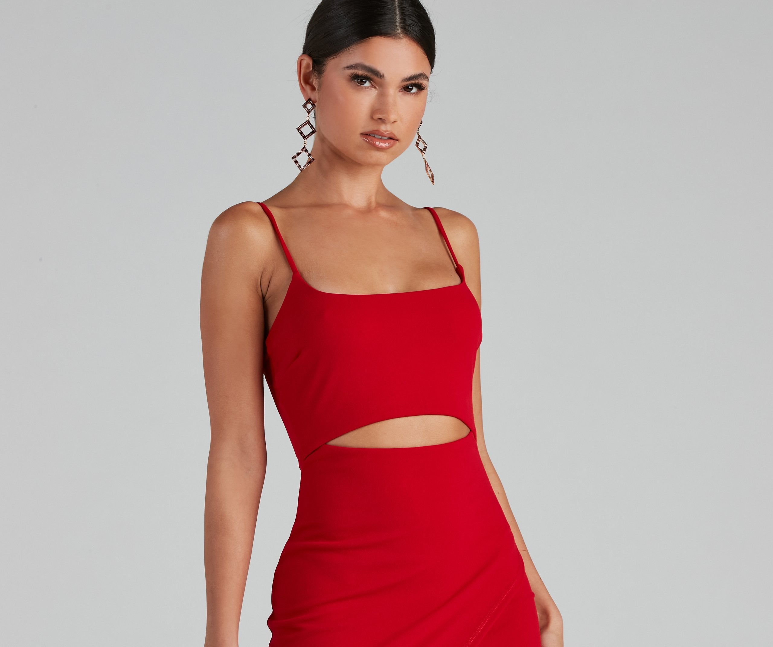 In The Club Square Neck Cutout Dress Oshnow