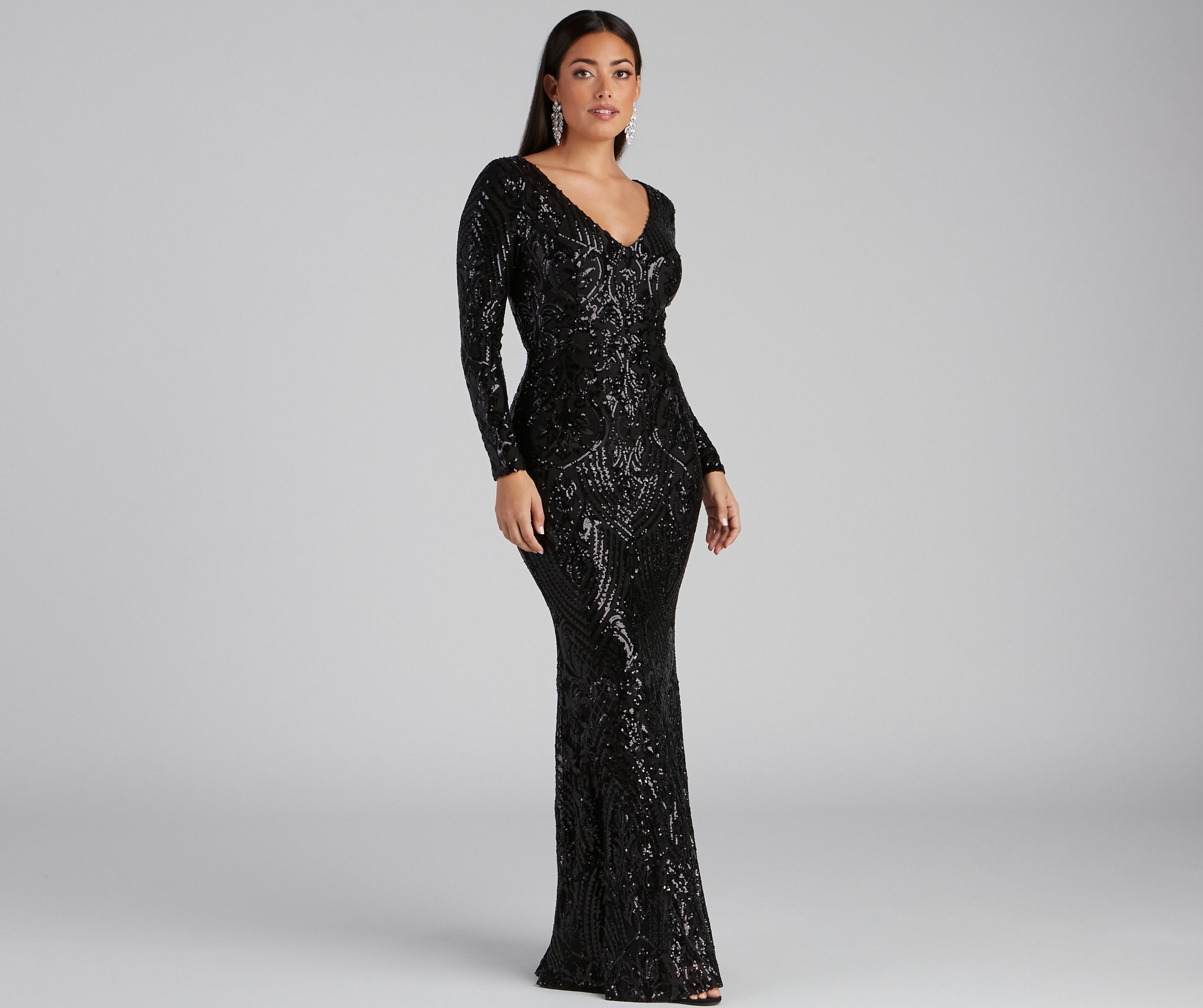 Ireland Formal Sequin Mermaid Dress Oshnow