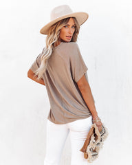 Jaxon Cotton Blend Unfinished Tee - Taupe Oshnow