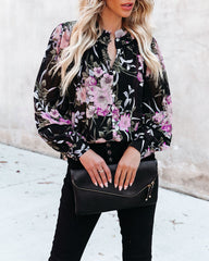 Jeha Floral Button Down Blouse Oshnow