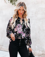 Jeha Floral Button Down Blouse Oshnow