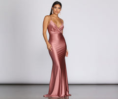 Jerry Cross Back Draped Gown Oshnow