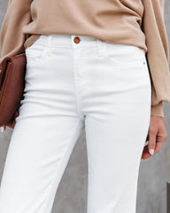 Jessica Mid Rise Slim Bootcut Jeans - White