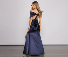 chaptlipz johanna formal convertible ties satin dress
