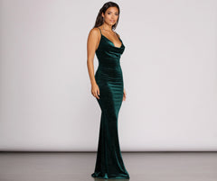 Jolene Formal Glitter Velvet Dress Oshnow