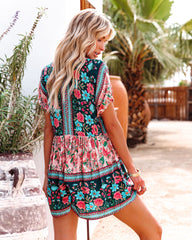 Joy Spring Floral Button Down Romper - SALE Oshnow