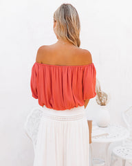 June Off The Shoulder Billowed Top - Rose Oshnow