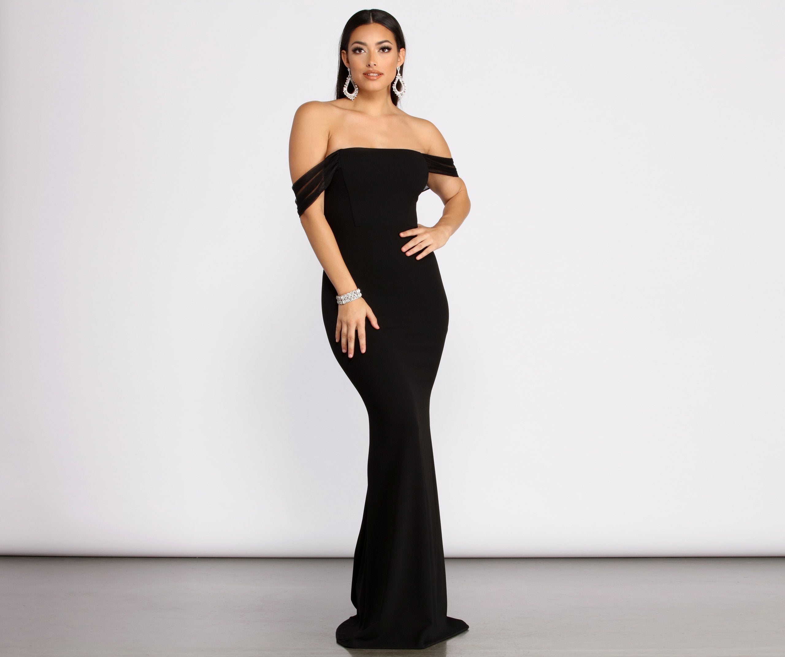 Kalel Off The Shoulder Mermaid Dress Oshnow