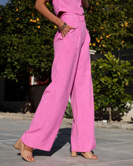 Kamilla Pocketed Wide Leg Pants Oshnow