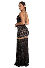 Katherine Formal Illusion Lace Dress Oshnow