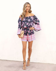 Kaycie Floral Off The Shoulder Romper 