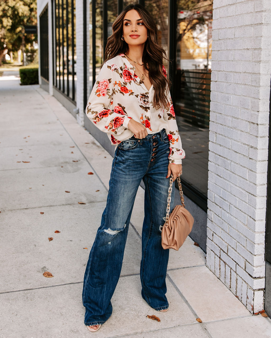 Kellen Floral Damsel Blouse Oshnow