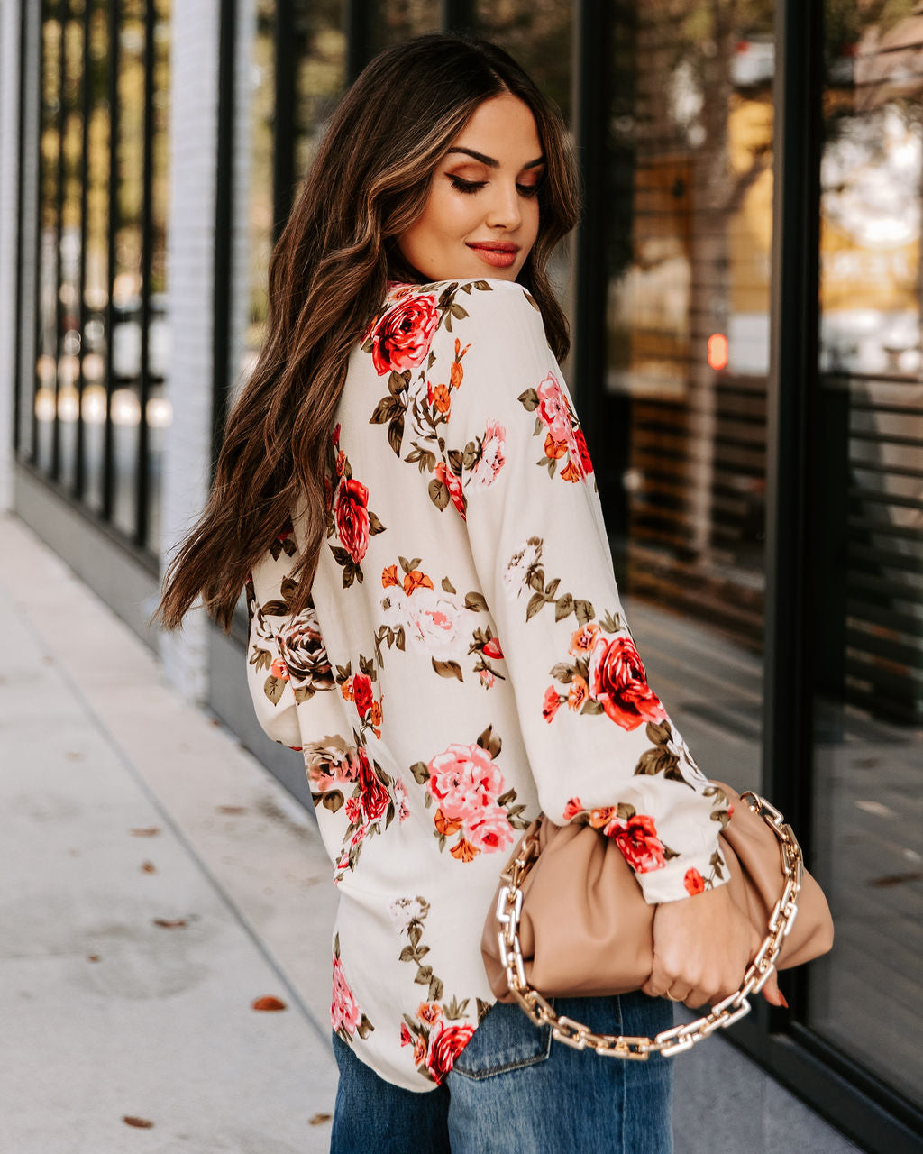 Kellen Floral Damsel Blouse Oshnow