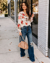 Kellen Floral Damsel Blouse Oshnow