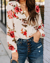 Kellen Floral Damsel Blouse Oshnow