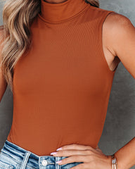 Kenzi Seamless Turtleneck Bodysuit - Camel Oshnow