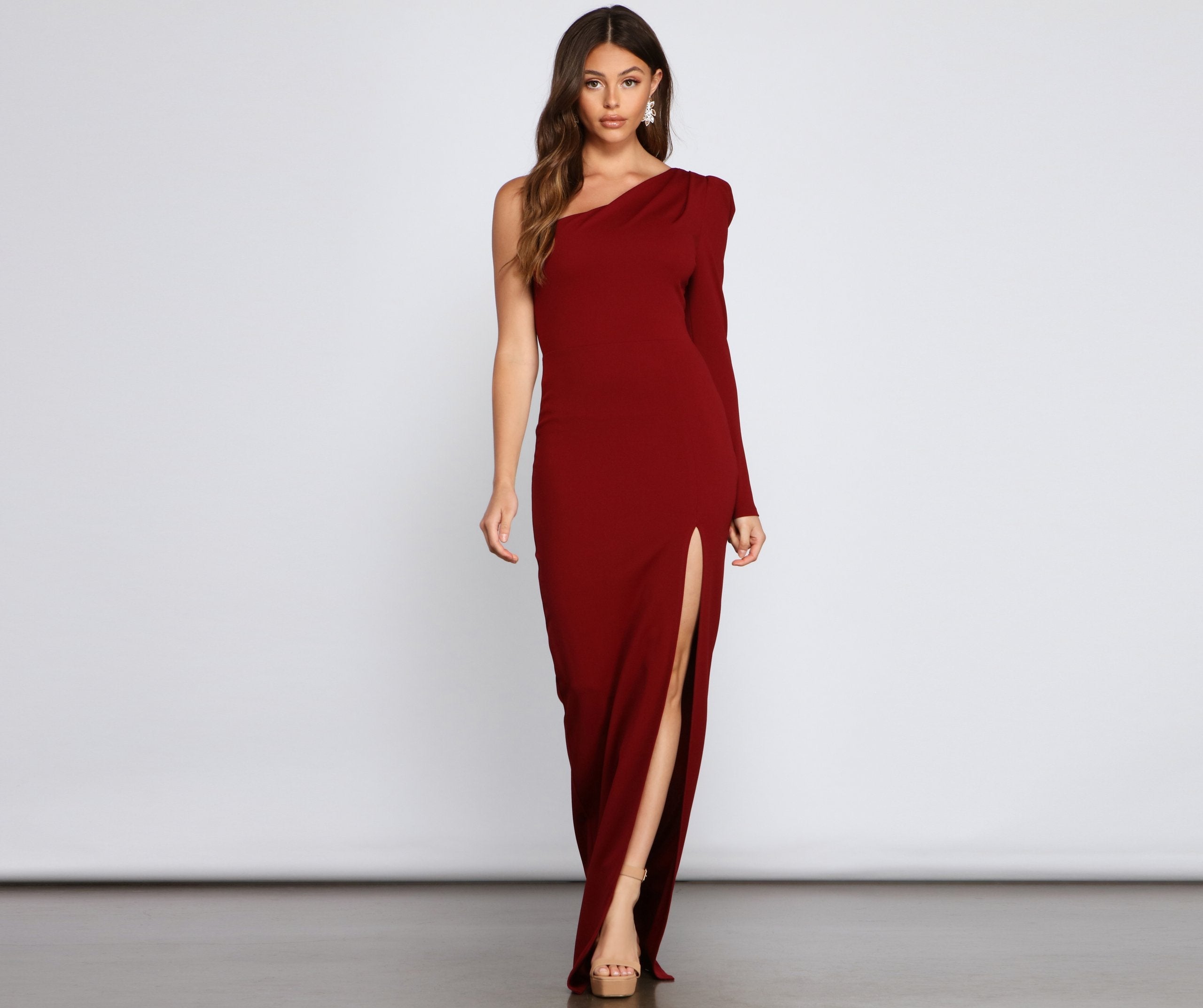 Kimberly One-Shoulder Formal Dress Oshnow