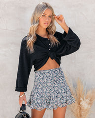 Kudos Floral Ruffle Mini Skort Oshnow