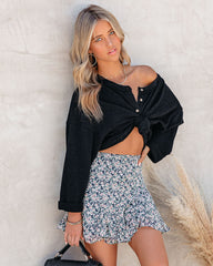 Kudos Floral Ruffle Mini Skort Oshnow