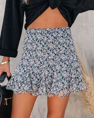 Kudos Floral Ruffle Mini Skort Oshnow