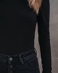 Kyra Backless Knit Bodysuit - Black Oshnow