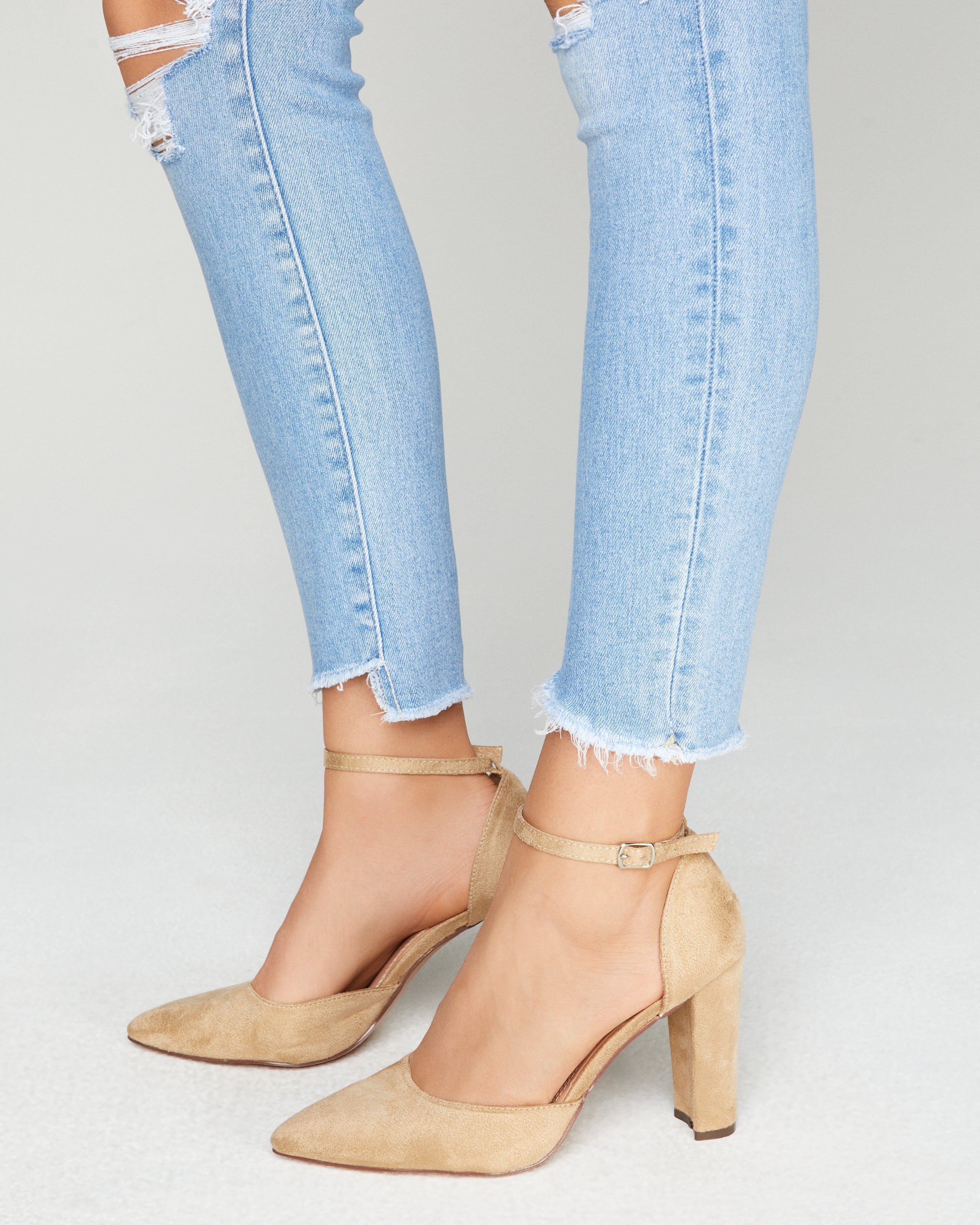 Loralei Frayed Ankle High Waisted Skinny