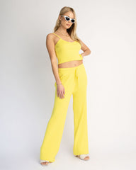 Laid Back Luxe Ribbed Tank - Yellow