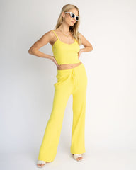 Laid Back Luxe Ribbed Tank - Yellow