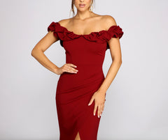 Leslie Off-The-Shoulder Mermaid Dress Oshnow