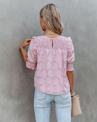 Levant Smocked Textured Blouse Oshnow