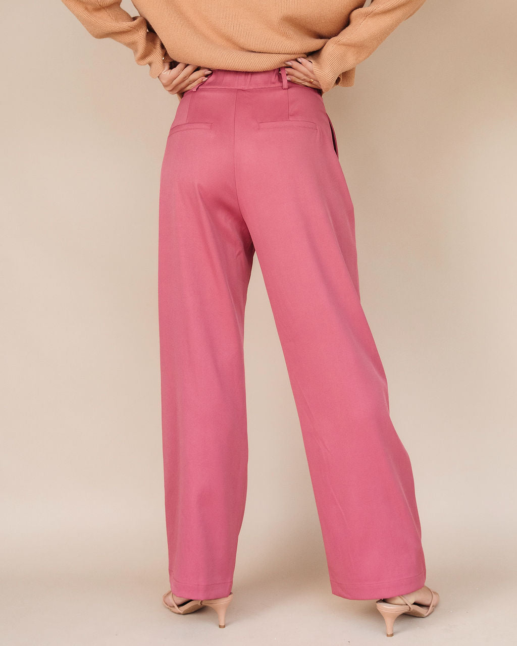 Live A Little Pocketed Wide Leg Pants - Mauve - SALE Oshnow