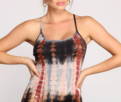 Live It Up Tie Dye Knit Mini Dress Oshnow